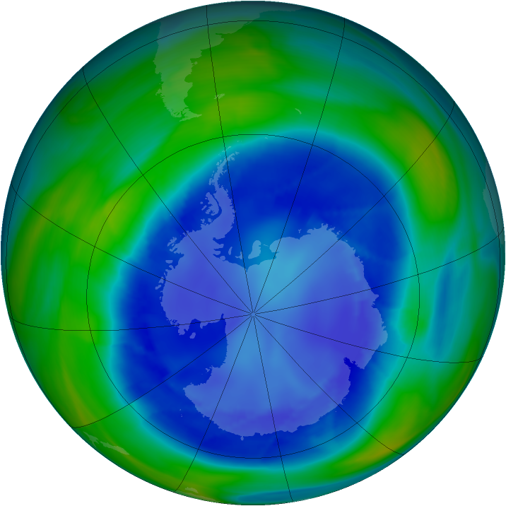 Antarctic ozone map for 27 August 2006
